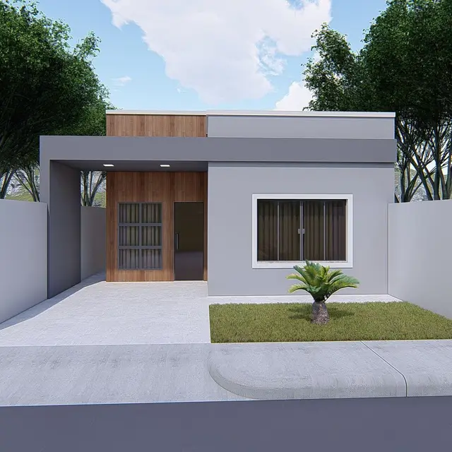 Imagem 3D — Residência térrea